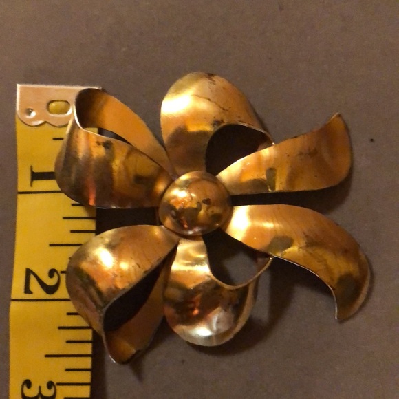 Monet Vintage Sterling Vermeil Bow Brooch - Picture 8 of 8